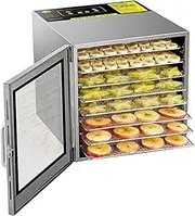 Food Dehydrator, Electric Fruit Vegetable Herb Dehydrator 8 Trays Dryer Machine with Digital Panel Food Processor for Drying Fruit, Meat, Vegetable, Jerky and Pet Treat