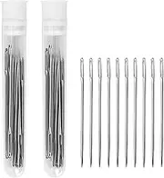 Large Eye Sewing Needles, Pack of 40 Large Eyed Blunt Ended Hand Sewing Needles Easy Thread Big Eye Yarn Wool Knitting Needle