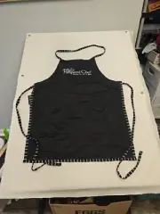 NIP The Pampered Chef Full Apron Black White 2 pockets Nee