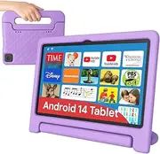 10.1" Kids Tablet Android 14 | 64GB Octa-Core 8GB RAM | Shockproof Case & Parental Control | 12H Fast Charge | HD Display w/Google Kids Space & Educational Apps | WiFi 6/Bluetooth/GPS | Ages 3-12