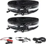 NOVA AUTO 12v Led Light Strip RV Awning Lights with 2835 LED Chips Cabinet Lights, Waterproof IP65 Camping Light Flexible Strip for Outdoor Camping and Overland, 2PC