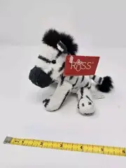 Russ Berrie Zeke Zebra Black White Baby 5” Plush Toy Small Stuffed Animal