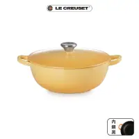 在飛比找momo購物網優惠-【Le Creuset】琺瑯鑄鐵鍋媽咪鍋24cm(蜂蜜黃-鋼