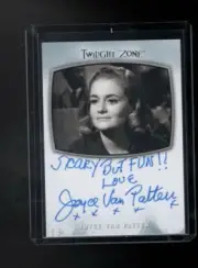 2020 Twilight Zone Archives AI-29 Joyce Van Patten auto.card with inscription.