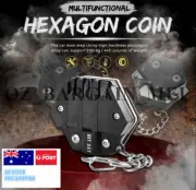 Multi functional Hexagon Coin Multi tool Outdoor Every Day Carry Folding Knife