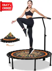 Rebounder Mini Trampoline with Adjustable Handle 40Inch Fitness Exercise