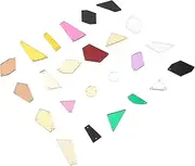 ARTSEWPLY 50pcs Shape Acrylic Sewing Patches for DIY Apparel Embroidery Appliques Unique Designs for Clothing Repair and Decoration Present for Friends