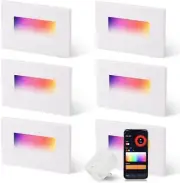 CLOUDY BAY 120V Indoor Outdoor Smart LED Step Lights, RGBCW Color Changing