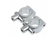 Chrome 10mm Mirrors Adapter Mount Clamp for 7/8" 22mm Handlebar Bicycle Motorcycle Bike