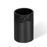 DECOR WALTHER ROCKS BOD 1 Rocks Open Box or Tumbler in Matt Black and Swarovski