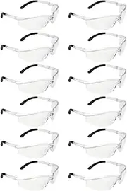 [J. J. Keller & Associates, Inc.] 12 Pack Safety Glasses, Anti-Fog, ANSI Z87.1 Compliant, UV Protection, SAFEGEAR