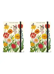 2x Cavallini 256 Pages Notebook/Journal Writing Stationery Small Flower Garden