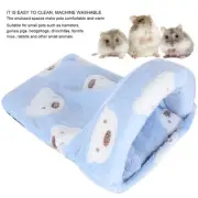 (Blue L)Mini Pet Winter Sleeping Bed Cage Removeable Hamster GuineaPigs Warm
