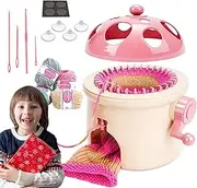 [Bvizyelck] Small Knitting Machine - 32 Needles Weaving Machine Circular Knitting Loom,Multifunctional Rotary Fast Knitting Loom Machine Hat Maker Machine Crochet for Adults Kids
