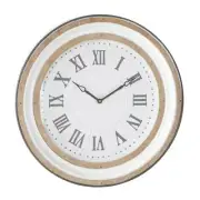 Litton Lane Wall Clocks 24" Round Roman Numerals Quartz Analog White n' Gray