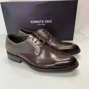 New $165 KENNETH COLE Men's 7.5 Brock Lace Up Wingtip Oxfords
