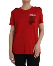 Dolce & Gabbana Artisanal Graphic Tee Short Sleeves Women Red Tops