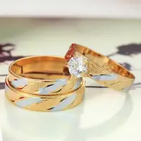 在飛比找蝦皮購物優惠-H3059 金色銀色波浪直線 黃金水鑽戒指【7~11號】韓國