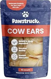 Cow Ears for Dogs - Healthy Bulk Dog Dental Treats & Natural Beef Chews Made in USA, American Made