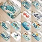 Mat in Hallway Marine Pattern Doormats Sea Turtle Octopus Home Decorative Rug