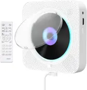 Portable CD Player with Bluetooth Wall Mountable CD Music Player Home Audio Boom