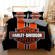 Harley Quilt Doona Duvet Cover Pillow Case Set Queen, 2 Pillow Cases