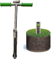 50cm Soil Test Kits, Stainless Steel Soil Sampler Probe with Bulldozing and Foot Pedal Design, Angled Drill Bit Easily Penetrates Soil and Sampling Smoothly, for Farm, Garden, Gopher Runs