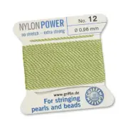 GRIFFIN NYLON POWER No. 12 JADE GREEN NEW BEADING CORD THREAD JEWELLERY NECKLACE