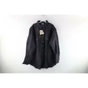Deadstock Vintage 90s Carhartt Mens 3XL Moleskin Chamois Cloth Button Shirt USA