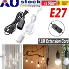 E27 Edison Screw Cap Cord Plug Pendant Lamp Light Bulb Holder Socket Base Switch