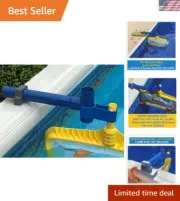 Secure Above Ground Swimming Pool Leaf Skimmer Kit - Adjustable & Durable