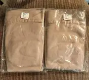 (2) Ames Walker Beige Compression Stockings Closed Toe Knee High 20-30 mmHg XXL