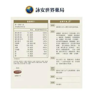 【澳佳寶 大忙人B群】 60顆 B群 維生素C 全素可食 原廠公司貨【詠安世界藥局】