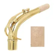 Brass Sax Necks Replacement Alto Saxophone Bend Neck with Cork Sheet Curved Neck