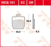 TRW Lucas Brake lining MCB701