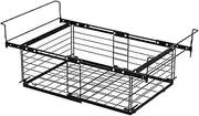 JISADER Hanging Chest Freezer Basket,Storage Rack, Refrigerator Basket, Freezer Organizer Bin for Farmhouse, Black