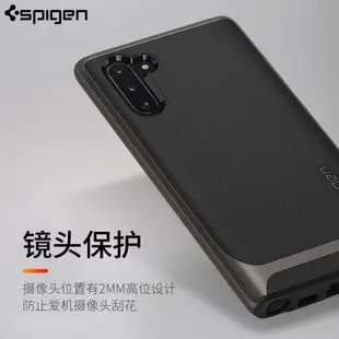 Spigen 適用于三星note10手機殼NOTE10 plus防摔邊框保護套note10+pro軟硅膠全包新款男個性創意潮硬邊框