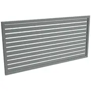 ProtectorAl 1001 - 2000 x 300 - 1000mm Monument Horizontal 18mm Gap Aluminium Welded Slat Panel
