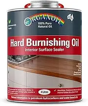 Organoil Tung Oil Interior Surface Sealer Hard Burnishing Oil 4L, Clear