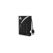 Apricorn Aegis Padlock 3.0 1TB USB 3.0 External Hard Drive Black A25-3PL256-1000