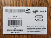 Sprint Sim Card SIMOLW416TQ Nano-Sim, Brand New and Unused, Boost Virgin Mobile