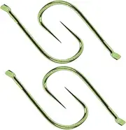 Long-Handled Fishing Hooks Set of 50 Stainless Steel Hooks for Freshwater Saltwater Angling