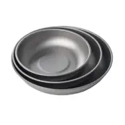 Titanium Camping Plates, Ultralight Dinnerware Piece for Backpacking & 3PCS/SET