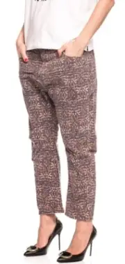 New One Teaspoon Azteca Leopard Eagle Jeans Womens 24 Boyfriend Denim