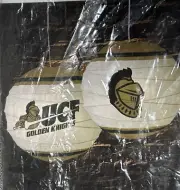3 Vintage 18" UCF Rice Paper Lamp Lanterns With Classic Golden Knights Logo