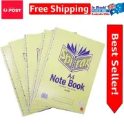 5-Pack A4 side-opening Notebooks - 120 Ruled Pages Each, Lightweight Design