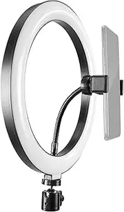 Ring Light 10 Inch Fill Light USB Powered 3 Color Tempe ures with Phone Clamp for Makeup Selfie Live Streaming P graphy Vlog Black Light&Clamp