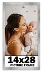 14x28 Frame Stainless Steel Silver Picture Frame Photo Frame UV Acrylic