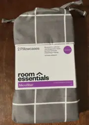 Standard Microfiber Printed Pillowcase Set - Printed Pattern - Room Essentials