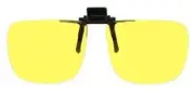 Polycarbonate Clip-on Flip-up Canary Yellow Enhancing Driving Glasses - 60mm